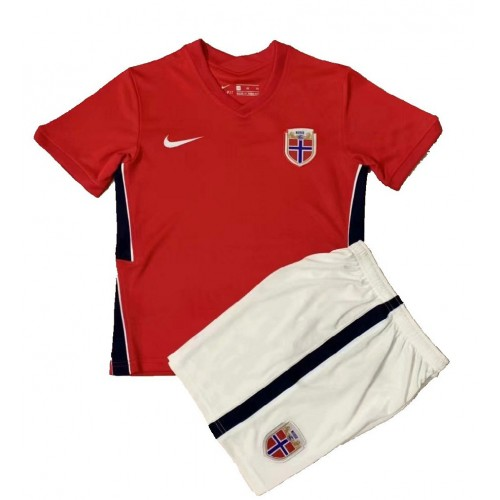 Noorwegen Kids Thuis tenue 2020 21 – Korte Mouw(Inclusief voetbal pakje,voetbalshirts sale,voetbal tenue kopen